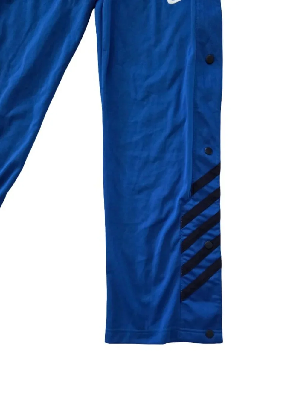 Nike Youth Large Snap Away Basketball Warm Up Pants Blue Athletic Track Joggers